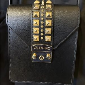 Valentino Rockstud Bridgette Crossbody Leather Black Bag NEW/Tags